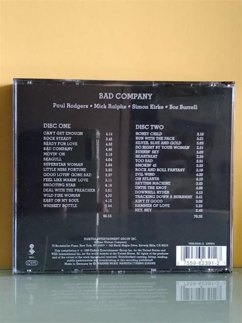 Bad Company The Original Bad Co Anthology 2 Cd Germany 1999年 德國版 雙