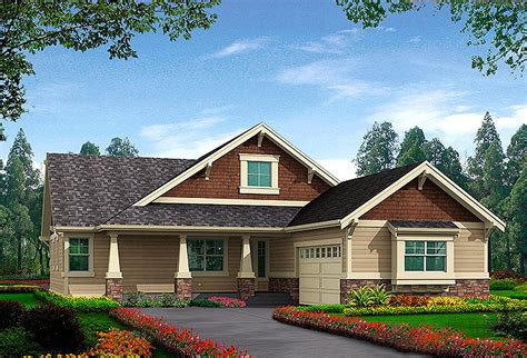 One Level Craftsman Home Plan 23261jd Architectural Designs House