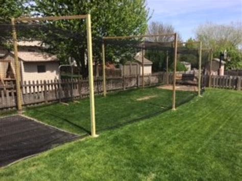 It does however, require about 16 foot base footprint due to the cage netting being inside the frame. How to Build a Backyard Batting Cage | HubPages