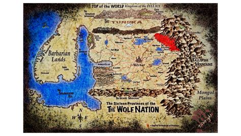 Map Of The Wolf Lands Read My Tundra Wolf Stories On