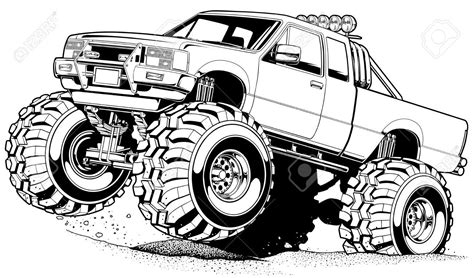 Lifted Truck Coloring Pages Free Download Gambr Co
