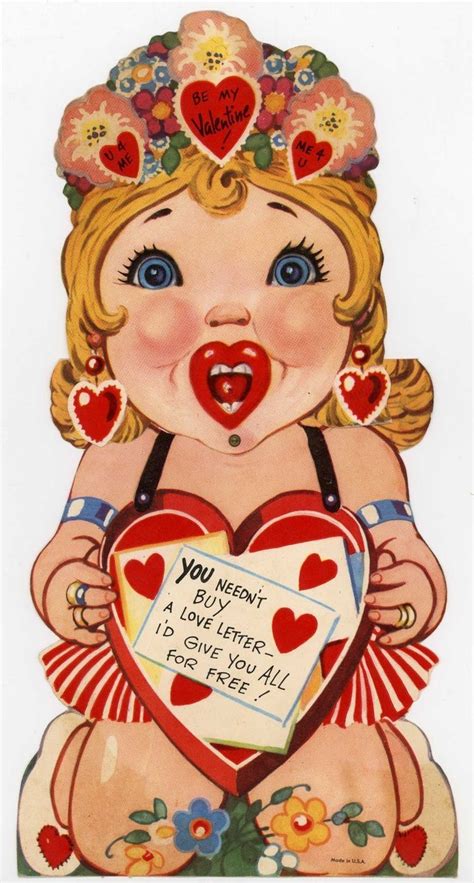 Pin By Corey Harrison On A Heart Full Of Vintage Valentines ♥️ Weird Valentines Vintage 1950s