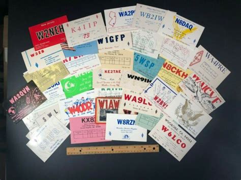 Group Of 37 Vintage Ham Radio Cb Amateur Shortwave Qsl Cards Postcards Ebay