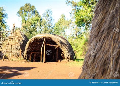 Traditional Tribal Hut Of Kenyan People Stock Image Image Of Forest