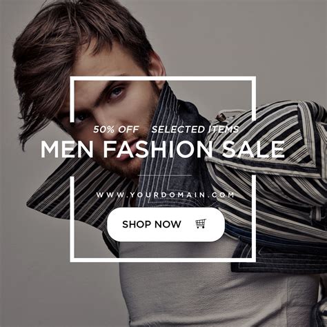 Men Fashion Sale Banner Design Thiết Kế