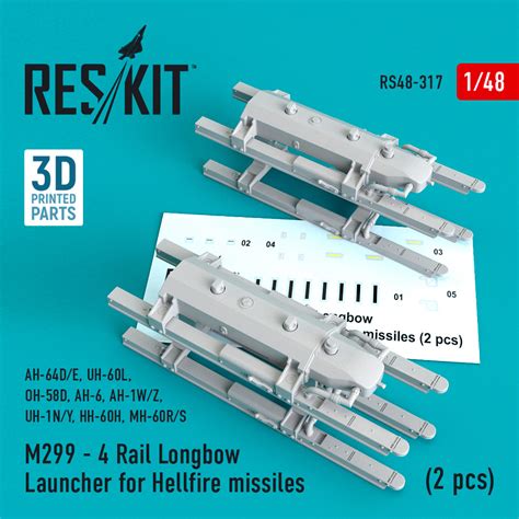 M299 4 Rail Longbow Launcher For Hellfire Missiles 2 Pcs 148