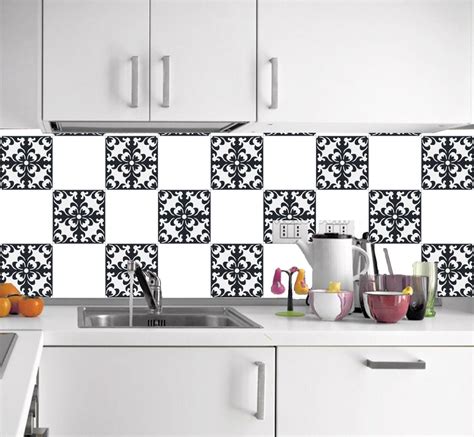 Set Of 24 Pcs Tile Stickers Tile Stickers For Kitchen Etsy