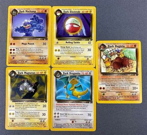 Group Of 5 Rare Team Rocket Pokemon Cards Matthew Bullock Auctioneers
