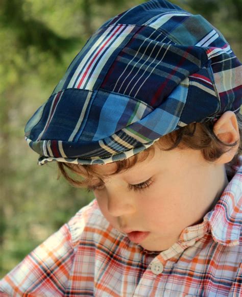 Baby Boy Navy Organic Flat Cap 6 To 12 Months Dark Blue Madras