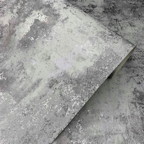 Exposed Metallic Industrial Texture Grey 50104 Wallpaper Sales