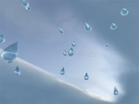 Raindrops Falling From Sky Stock Photo Image 32821510
