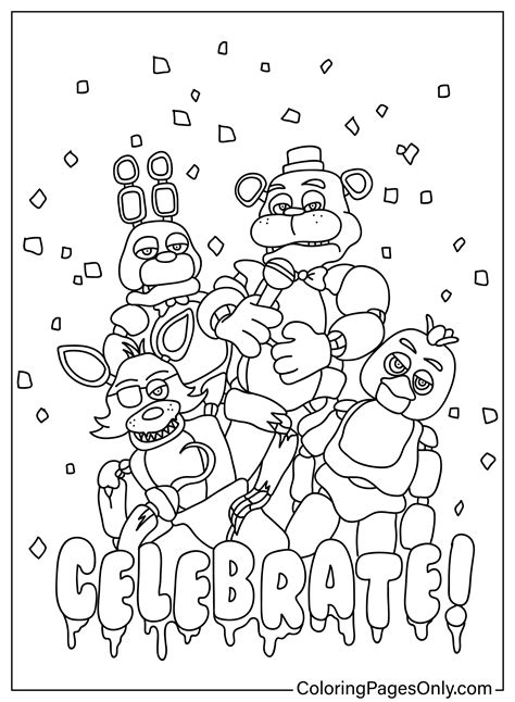 Freddy Fazbear Coloring Page Printable Free Printable Coloring Pages