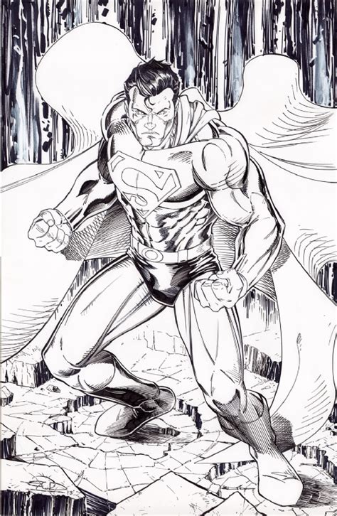 Superman Inks In Eric Ninaltowskis Artwork Comic Art Gallery Room