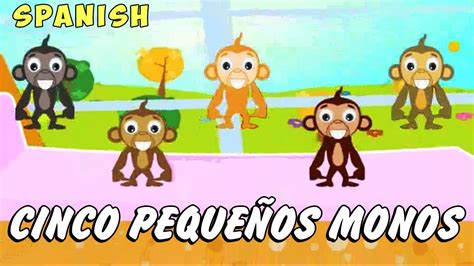 Cinco Pequeños Monos Canciones Infantiles Five Little Monkeys Youtube