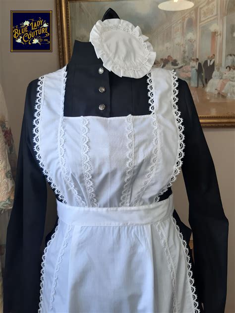 Victorian Parlour Maid Outfit Maid Outfit Servant Clothes Black Cotton Skirt