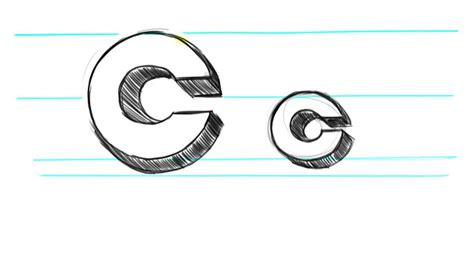 How To Draw 3d Letters C Uppercase C And Lowercase C In 90 Seconds