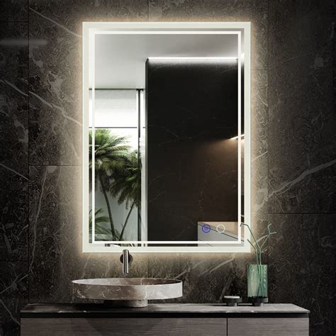 Buy Zelieve 24 X 32 Led Backlit Mirror Bathroom Vanity With Lightsanti Fogdimmablecri90