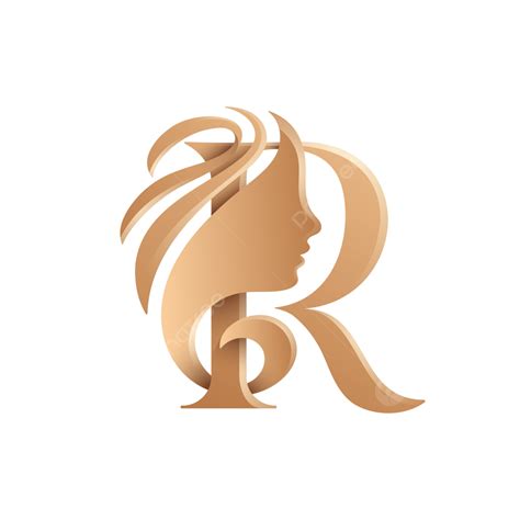 Beauty Salon Monogram Letter R Woman Silhouette Logo Design R Beauty