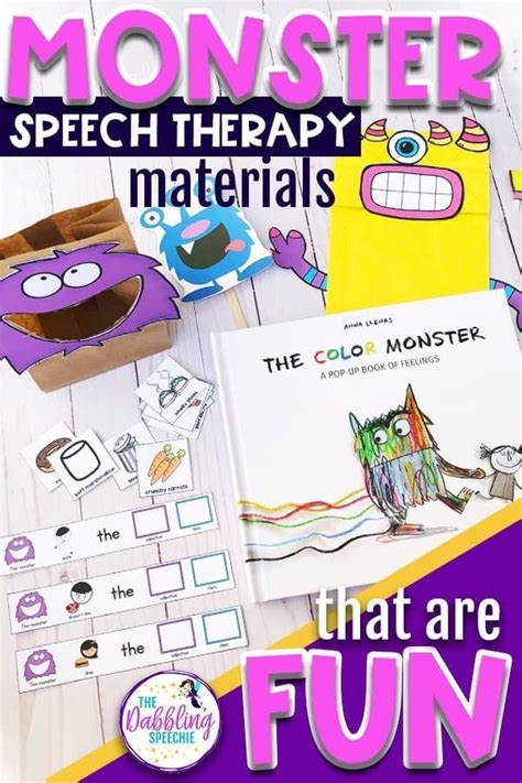 Monster Speech Therapy Materials That Are Fun Speech Therapy