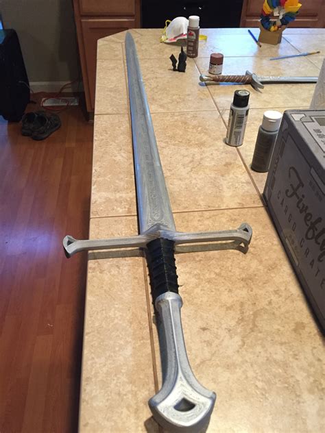 3d Printable Andúril Aragorns Sword Lord Of The Rings By Sergio Romero