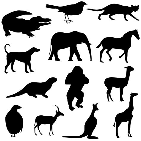 Printable Silhouettes Of Animals