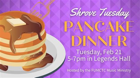 Shrove Tuesday Pancake Dinner Fellowship United Methodist Church Trophy Club February 21 2023