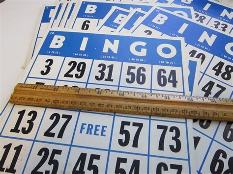 42 Large Vintage Bingo Cards Jumbo Size Big By Theartfloozy