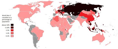 Map The Countries That Suffered The Most During World War Ii The Washington Post
