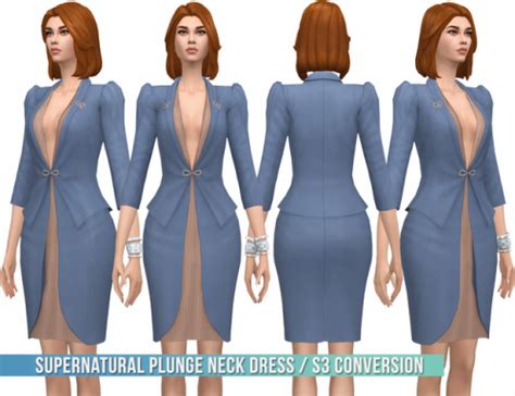 Busted Pixels Supernatural Plunge Neck Dress S3 Conversion Base
