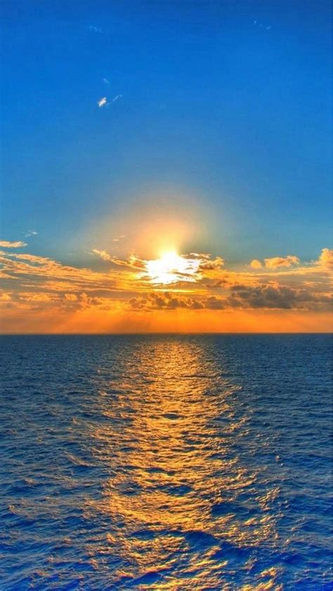 Nature Fantasy Sunrise Over Ocean At Dawn Iphone 6 Wallpaper Download