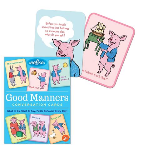 Eeboo Good Manners Flash Cards 2ed บัตรคำสอนเรื่องมารยาทที่ดี