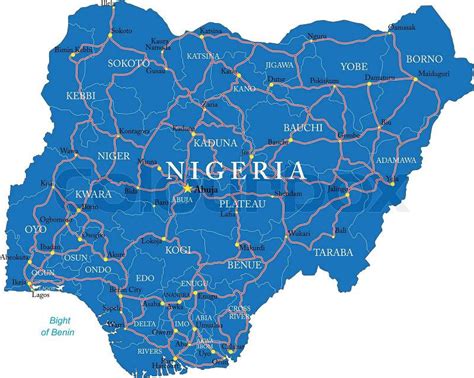 A Map Of Nigeria