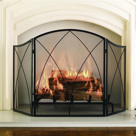 Heavy Duty Fireplace Screen Gothic Cover Safey Guard Steel Arched Mesh