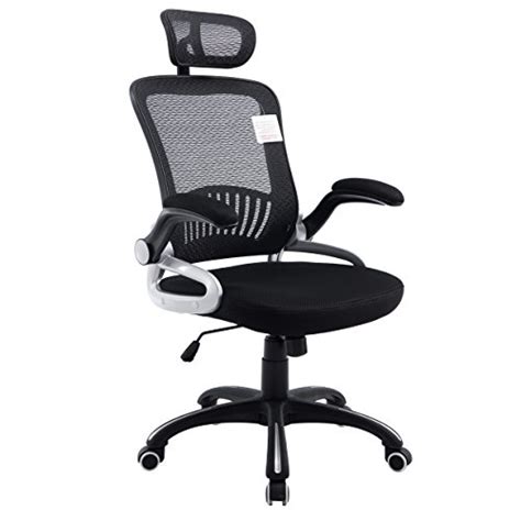 Mesh High Back Extra Padded Grey Swivel Office Chair With Head Support