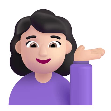 Woman Tipping Hand 3d Light Icon Fluentui Emoji 3d Iconpack Microsoft