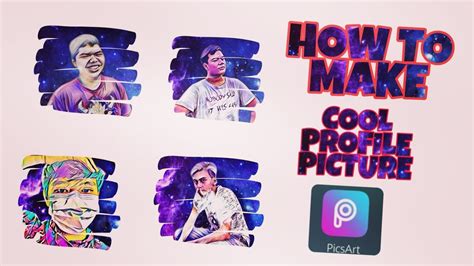 How To Makeedit Cool Profile Picture Using Picsart Youtube