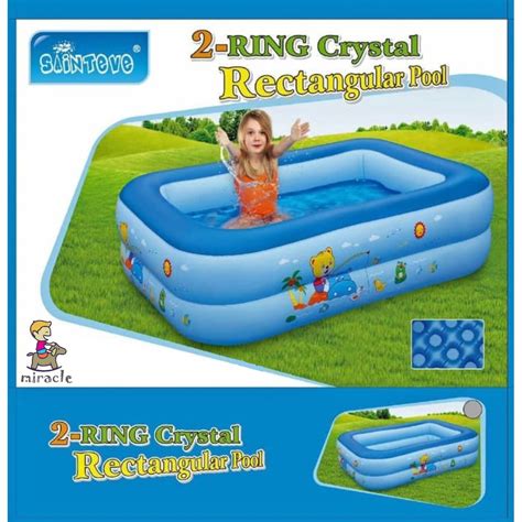 Kolam renang bayi anak bulat intime 5 ring / baby spa swimming poolrp327.750. Kolam Renang Tiup Kotak 2 Ring Crystal Rectangular Pool ...