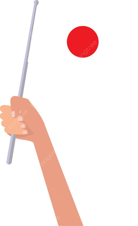 Ilustração Vetorial De Mãos Segurando Bandeiras Do Japão No Fundo