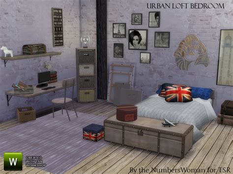 Urban Loft Bedroom By Thenumberswoman At Tsr Sims 4 Updates