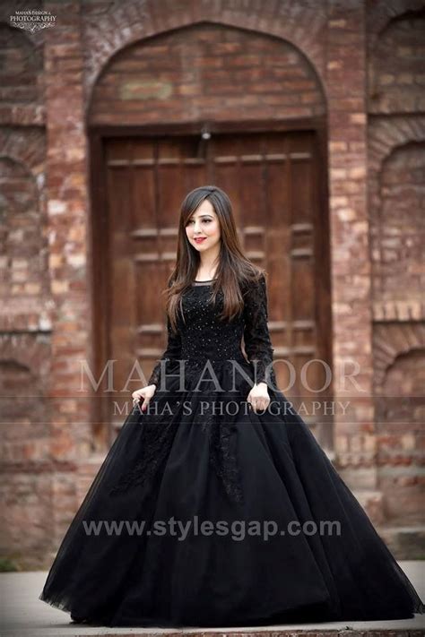latest black color dresses combination asian trends