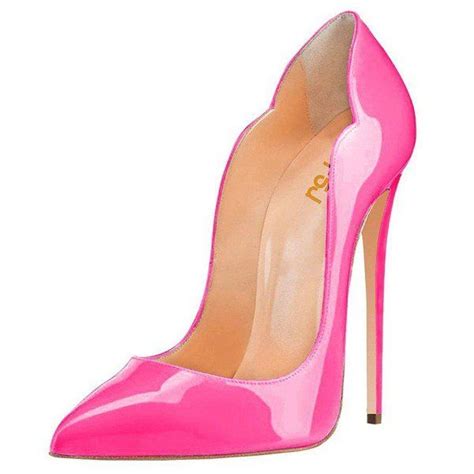 Hot Pink Stiletto Heels Patent Leather Pumps Heels Sparkly High