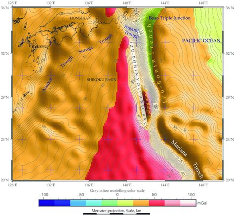 Geoid Model Izu Bonin Trench Download Scientific Diagram