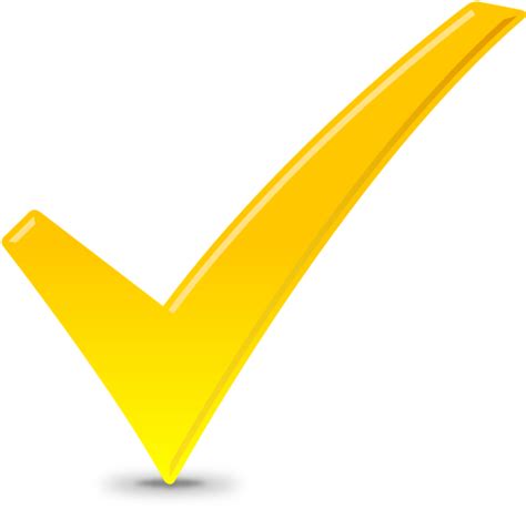 Check Mark Png Yellow Png Download Yellow Check Marks Transparent