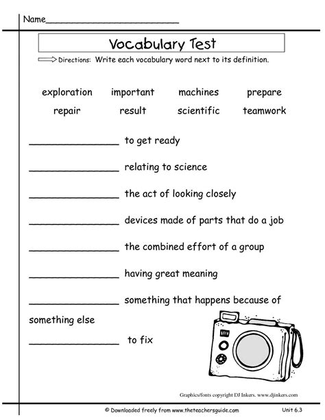 6th Grade Vocabulary Worksheets Pdf