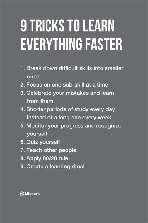 Tricks To Learn Everything Times Faster Lifehack Studyprof