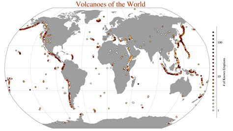Un Mapa Con Todos Los Volcanes Del Mundo