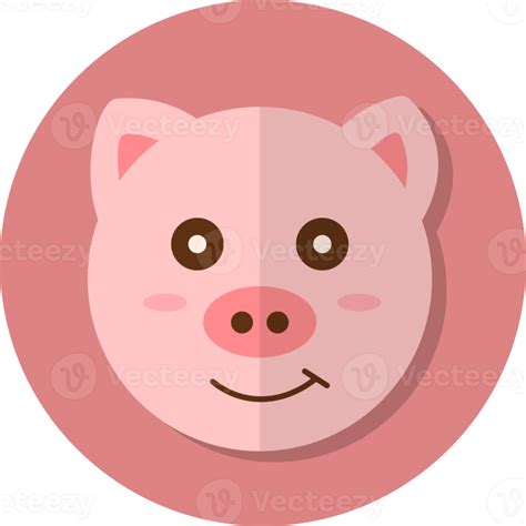Free Pig Face Icon Cute Animal Icon In Circle 20647520 Png With