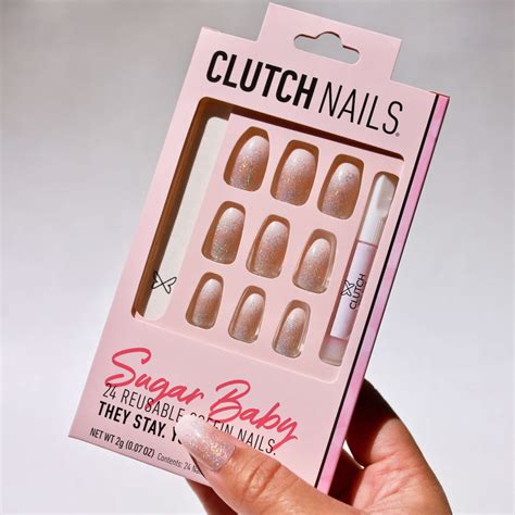 Sugar Baby Press On Nails Holographic Ombre Nails Clutch Nails