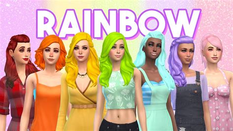 The Sims 4 Rainbow Sisters Create A Sim Marielitai Gaming Youtube
