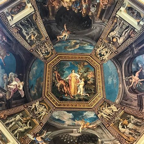 Renaissance painting ceiling, the ceiling, columns, opera garnier. The-decorated ceiling of the Hall of the Muses in the ...